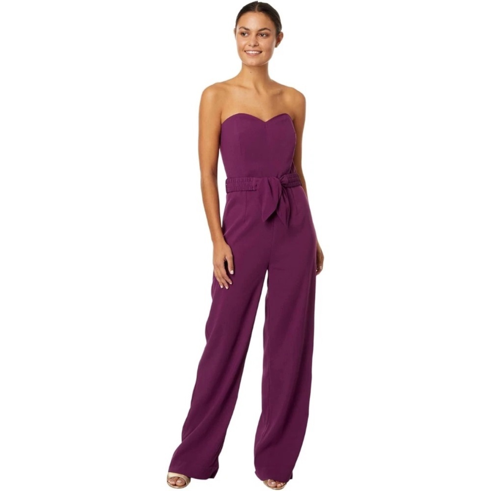 Lilly Pulitzer Rosalie Jumpsuit Womens Amarena Cherry Strapless One Piece sz 14